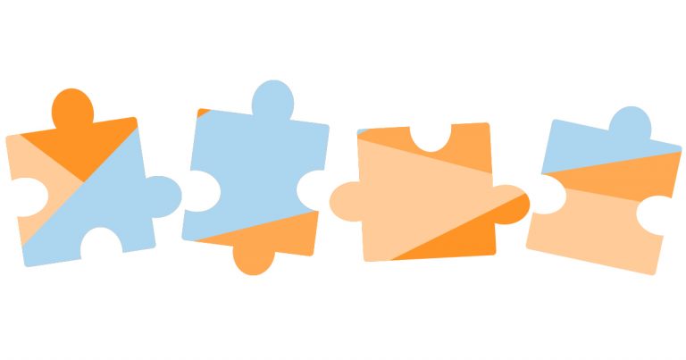 Four jigsaw pieces.
